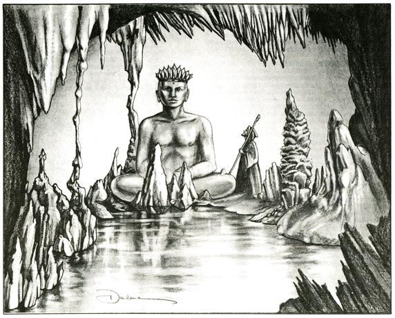 Darlene B3 statue in cave