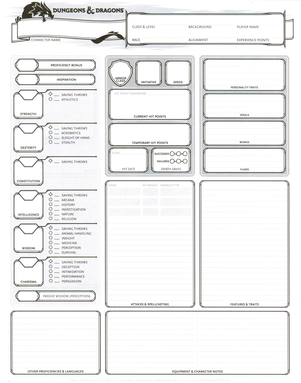 Character Sheet,5th Edition Dungeons And Dragons Archive,Dnd 5e Character S...