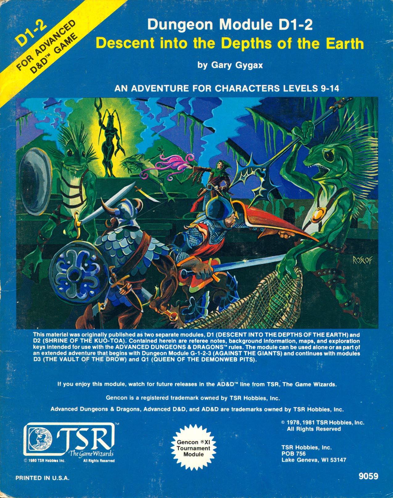 Cover of D1-2 Descent into the Depths of the Earth