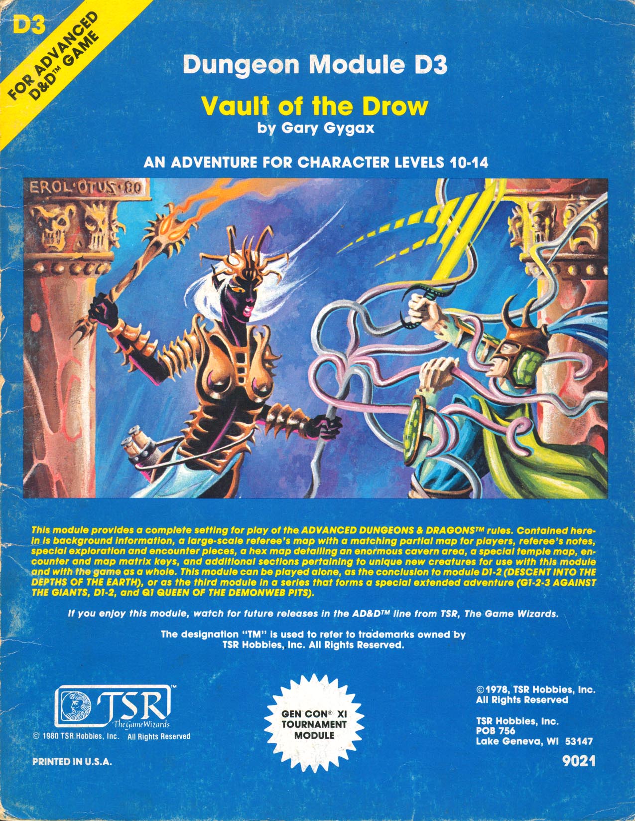 Cover of D3 Vault of the Drow